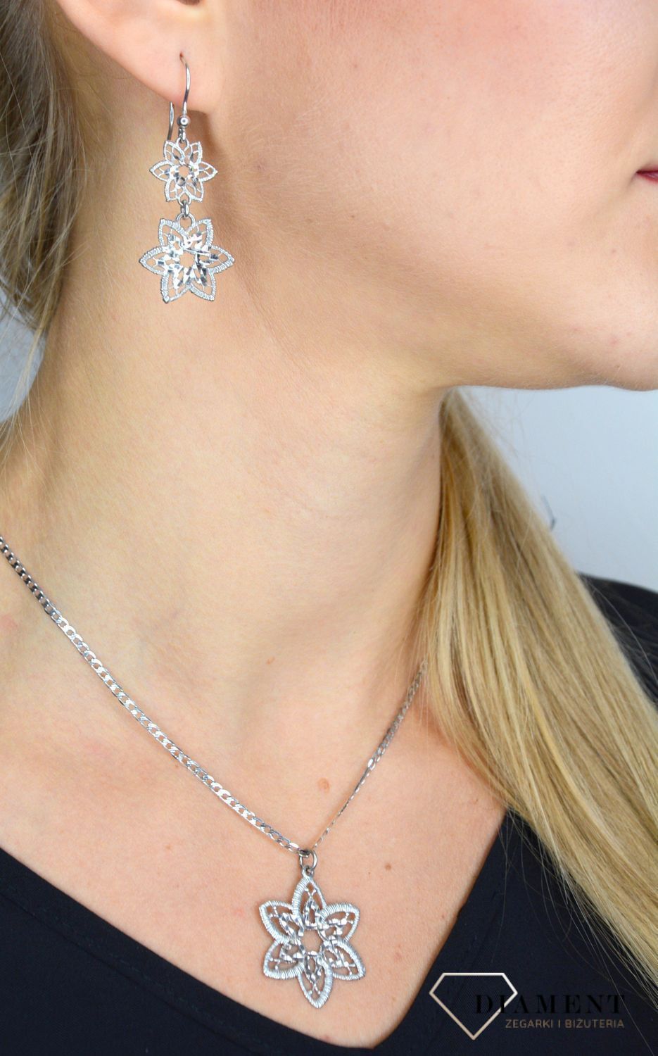 Złoty łańcuszek 585 pancerka pave białe złoto DIA-LAN-1127PAVE-585B 2,5mm.jpg